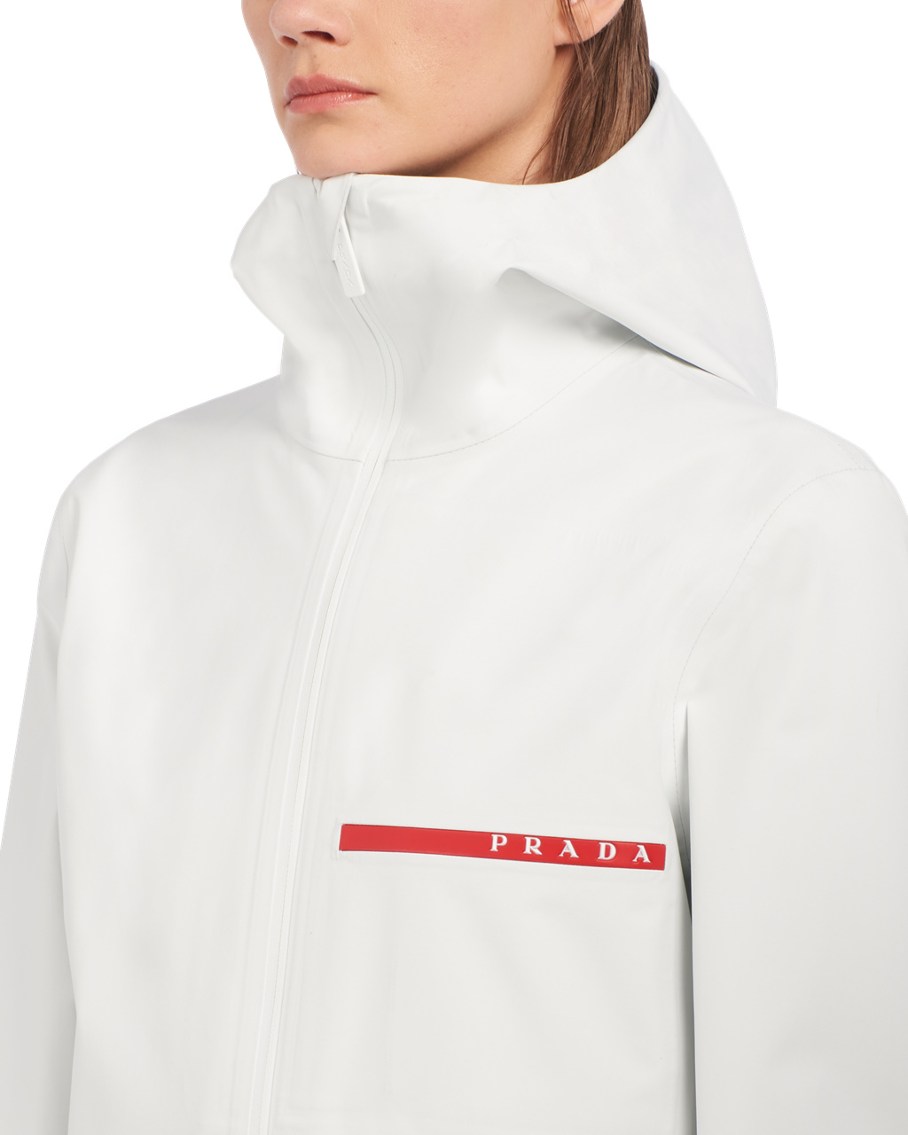 Prada Active Nylon Windbreaker Biele | LJXUVS162