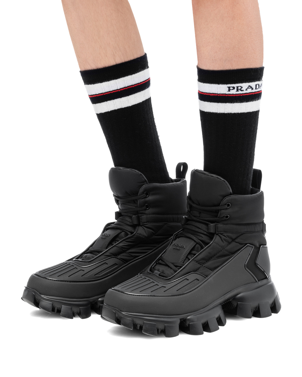 Prada Bavlnene Ankle Socks Čierne | RCKQAU295