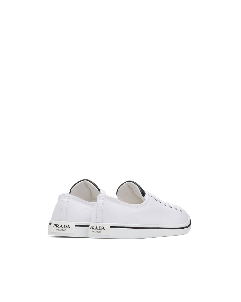 Prada Bavlnene Gabardine Pointy Sneakers Biele | XGTRVQ542