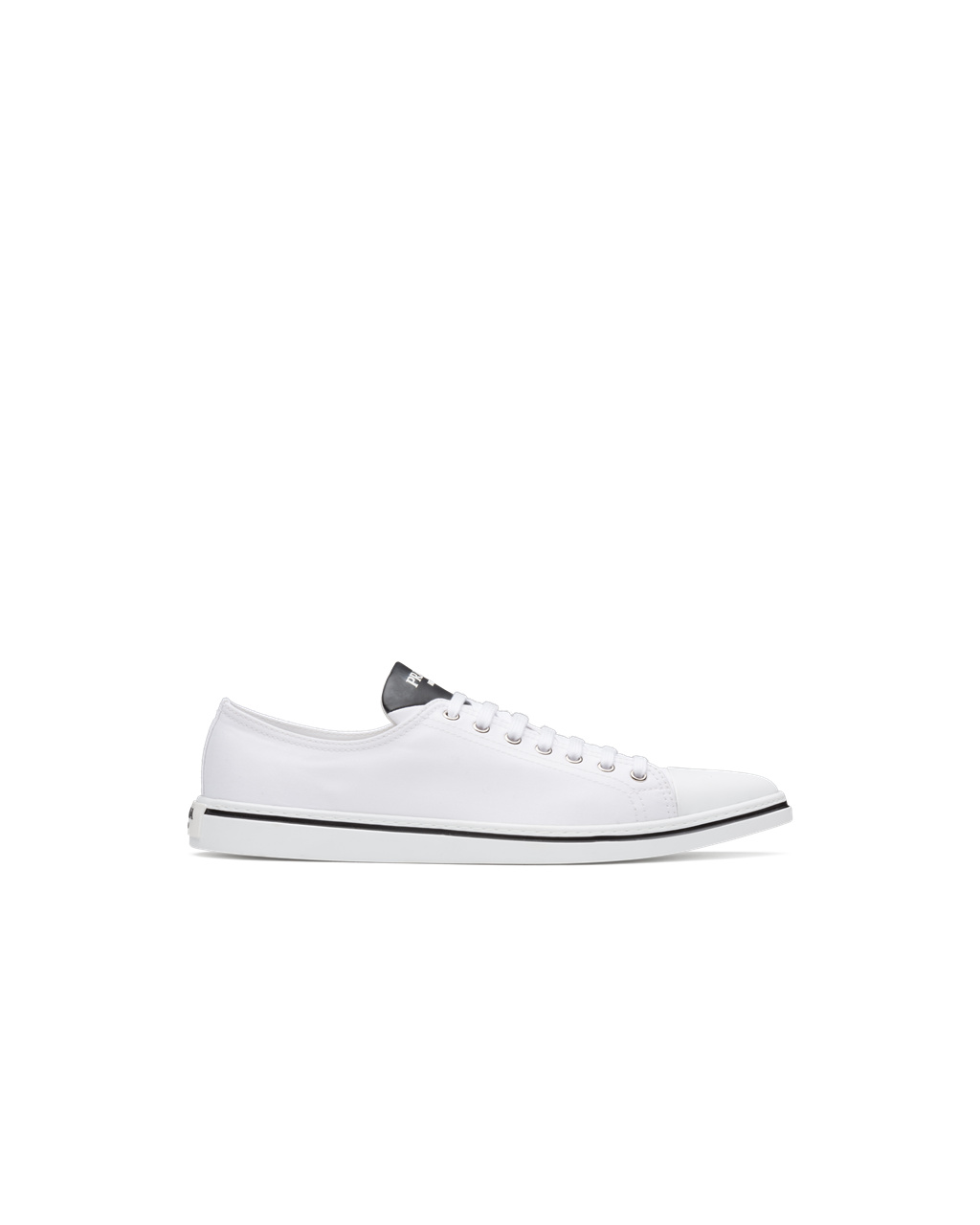 Prada Bavlnene Gabardine Pointy Sneakers Biele | XGTRVQ542