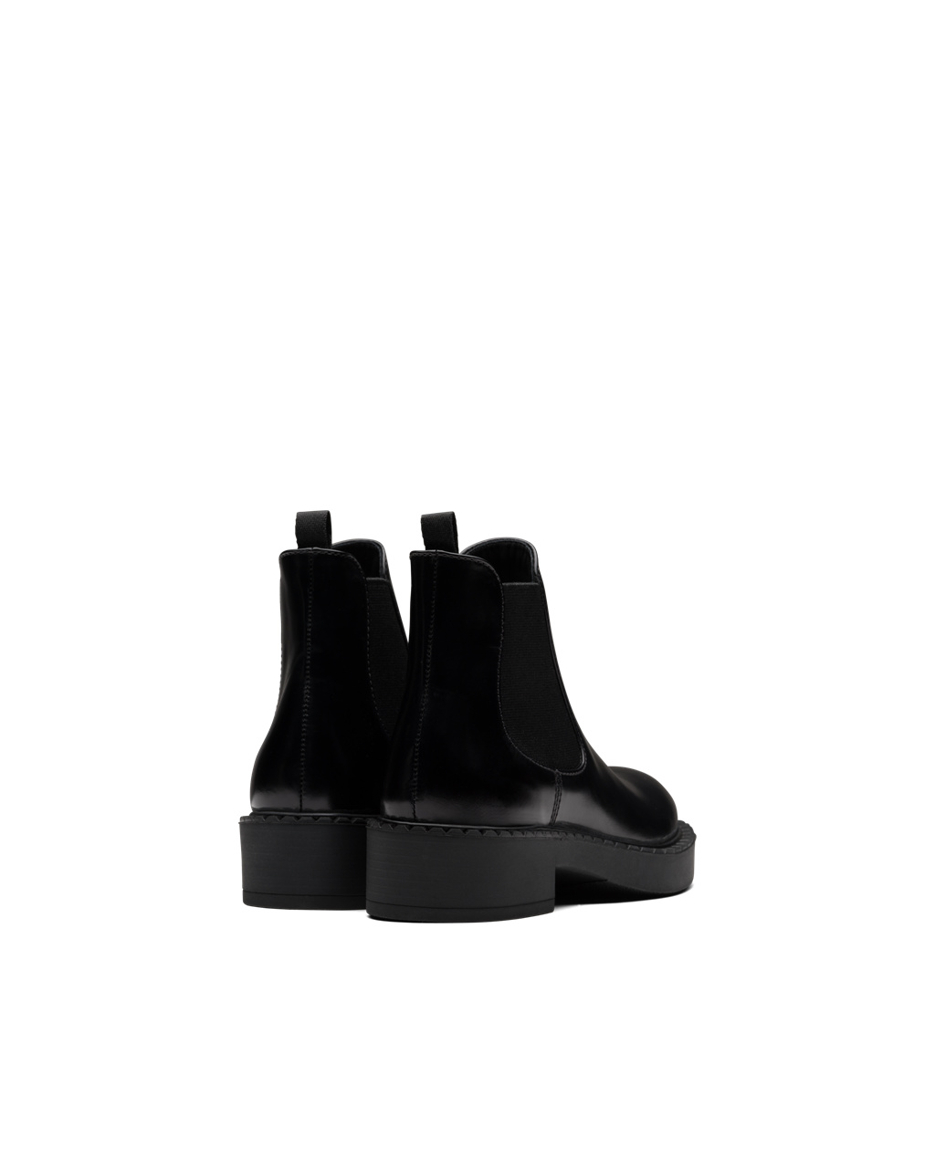 Prada Brushed Calf Kozene Booties Čierne | RCULEK634