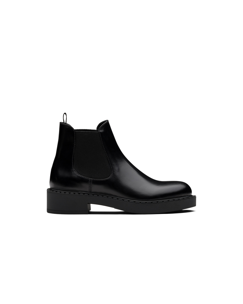 Prada Brushed Calf Kozene Booties Čierne | RCULEK634