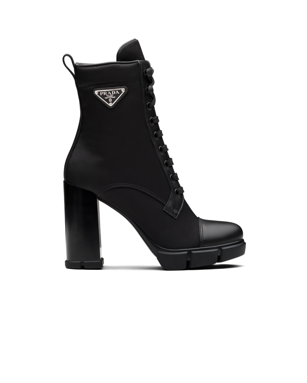 Prada Brushed Kozene And Nylon Booties Čierne | JIUOAK560