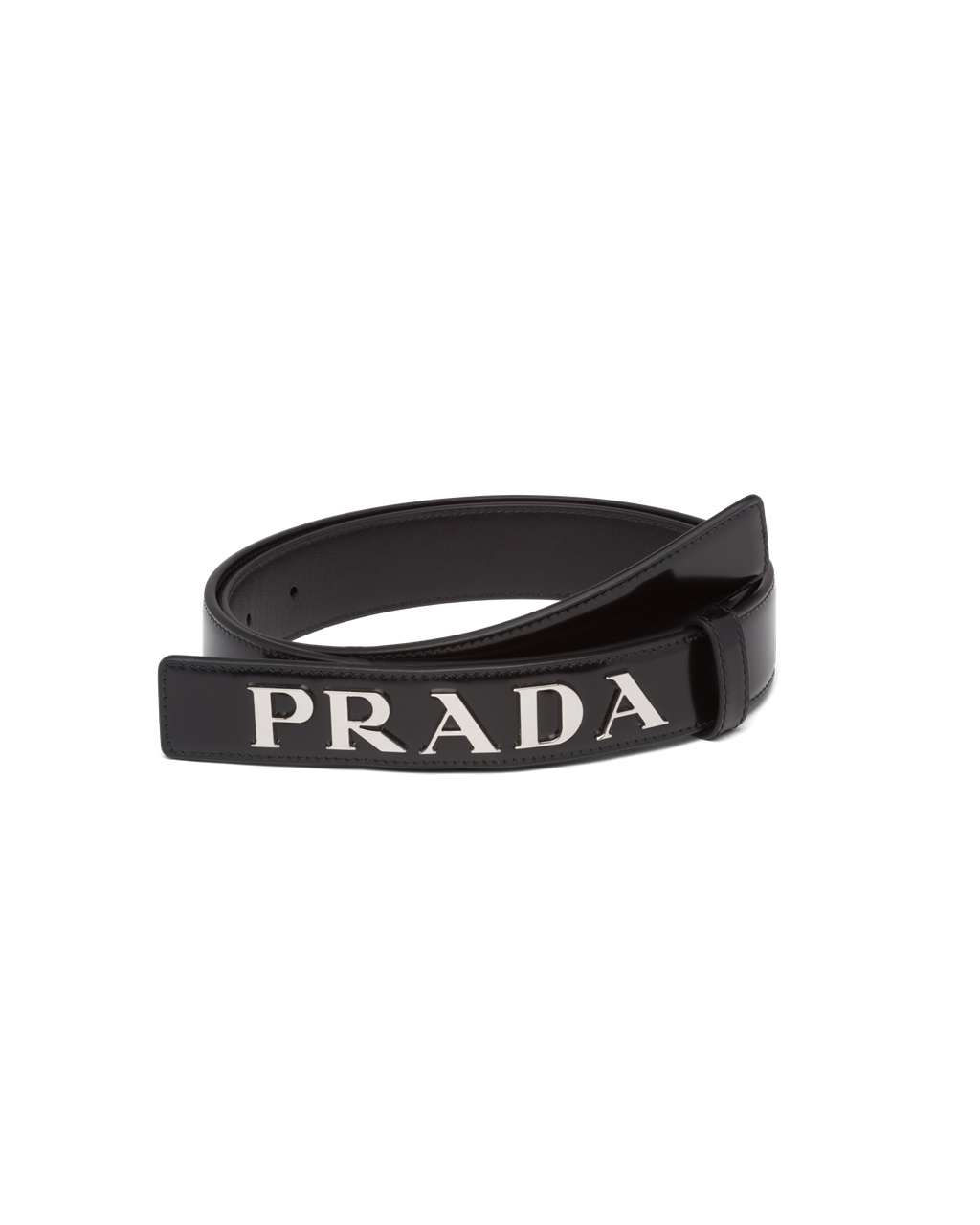 Prada Brushed Kozene Belt Čierne | OJLSQY267