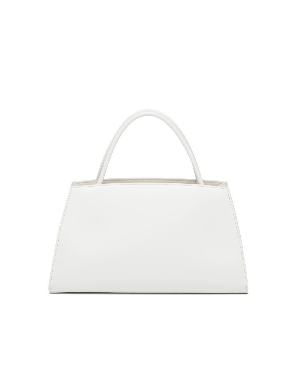 Prada Brushed Kozene Handbag Biele | IKQBJY480