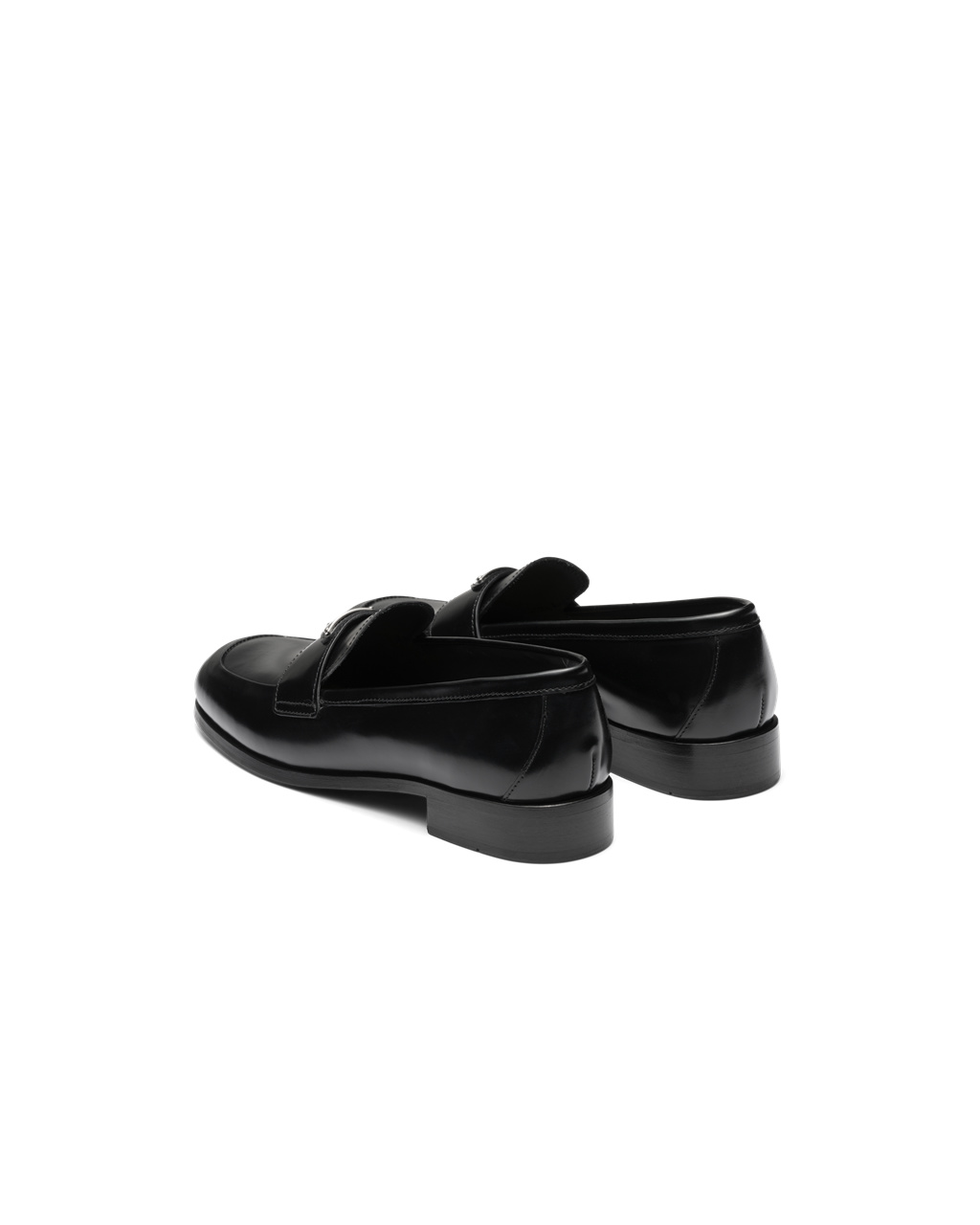 Prada Brushed Kozene Loafers Čierne | FXLUCN819