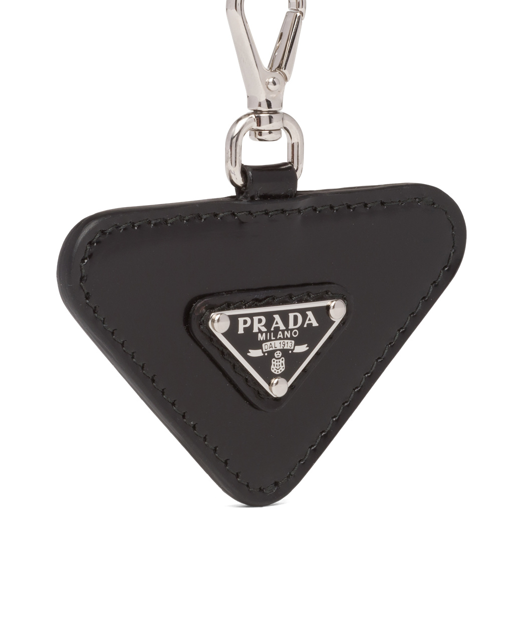 Prada Brushed Kozene Name Tag For Pet Čierne | LJQDAV273