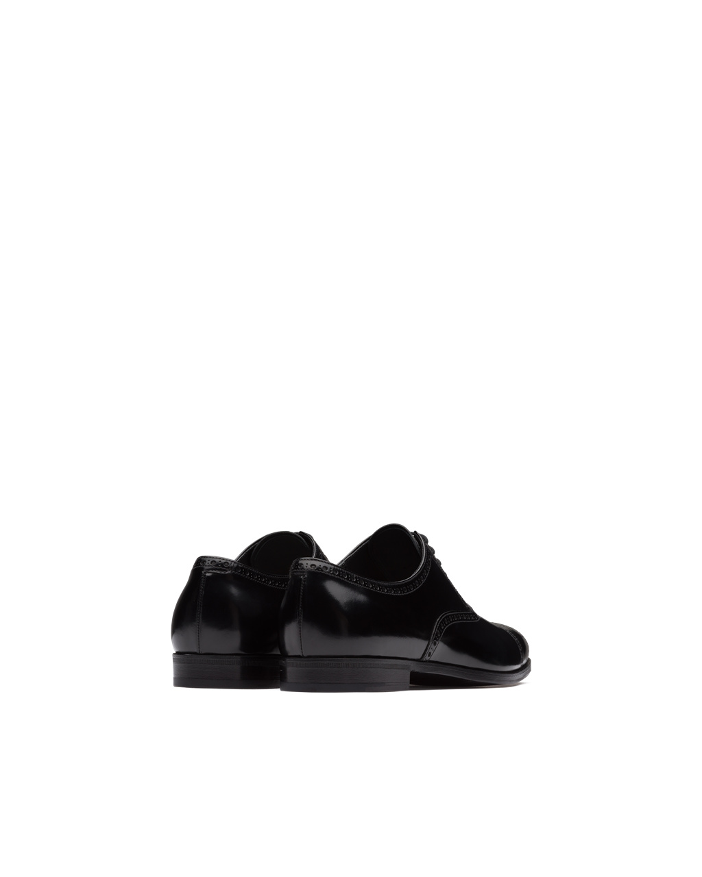 Prada Brushed Kozene Oxford Shoes Čierne | QGOMCF765