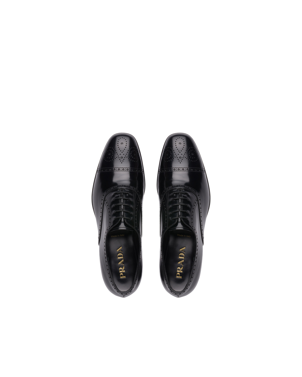 Prada Brushed Kozene Oxford Shoes Čierne | QGOMCF765