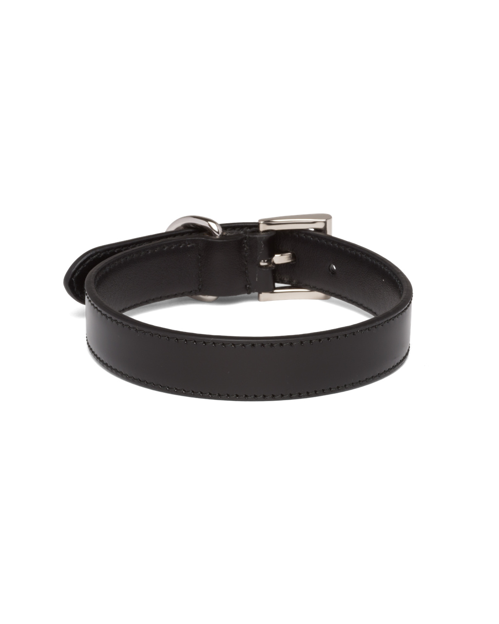 Prada Brushed Kozene Pet Collar Čierne | FVBPLR084