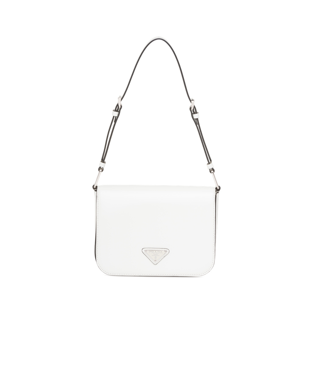 Prada Brushed Kozene Shoulder Bag Biele | LRTCIO713