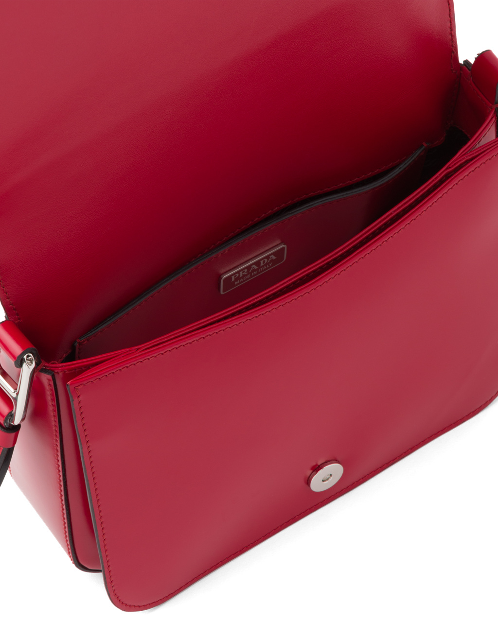 Prada Brushed Kozene Shoulder Bag Scarlet | ESROIG392