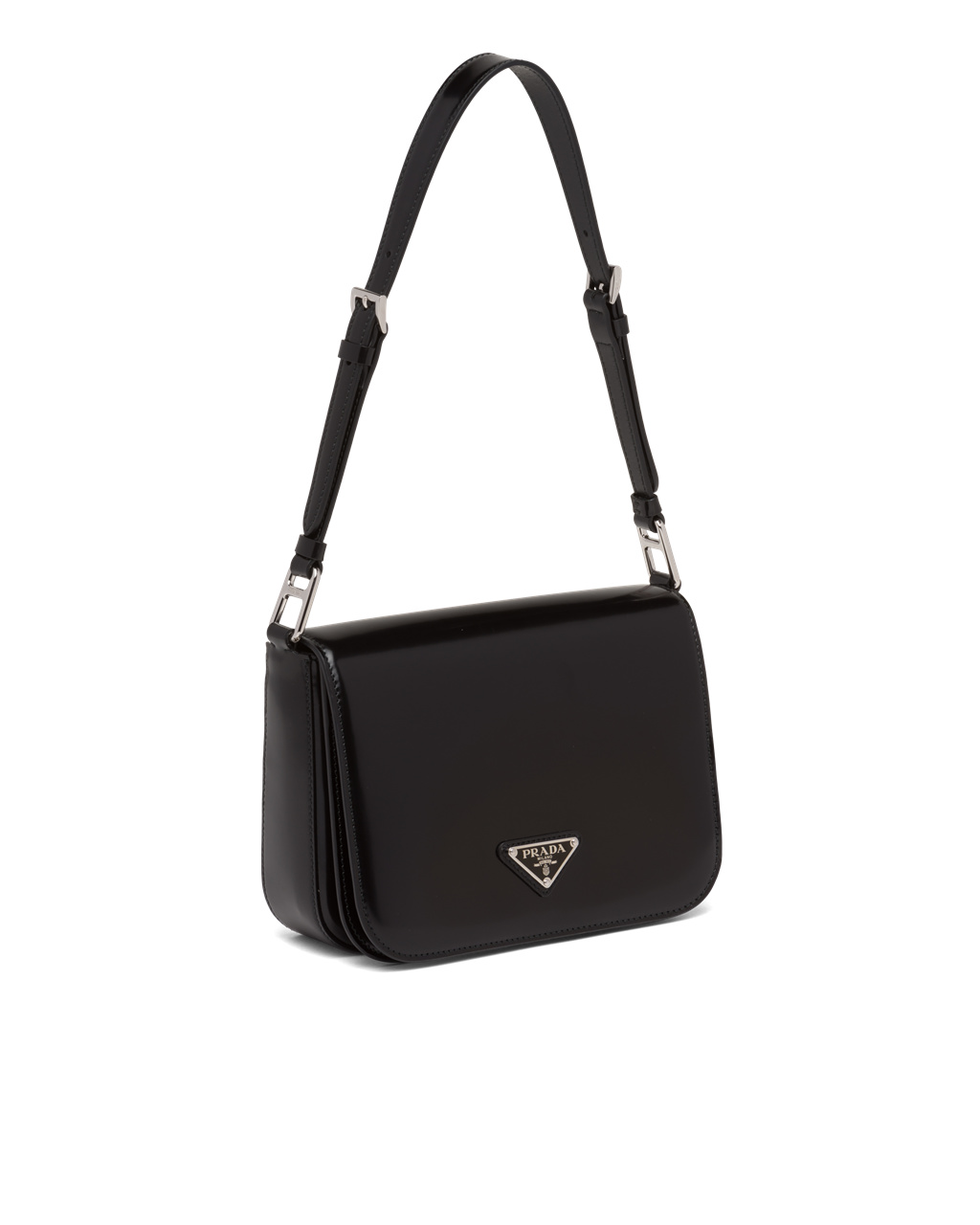 Prada Brushed Kozene Shoulder Bag Čierne | RFXBPS546