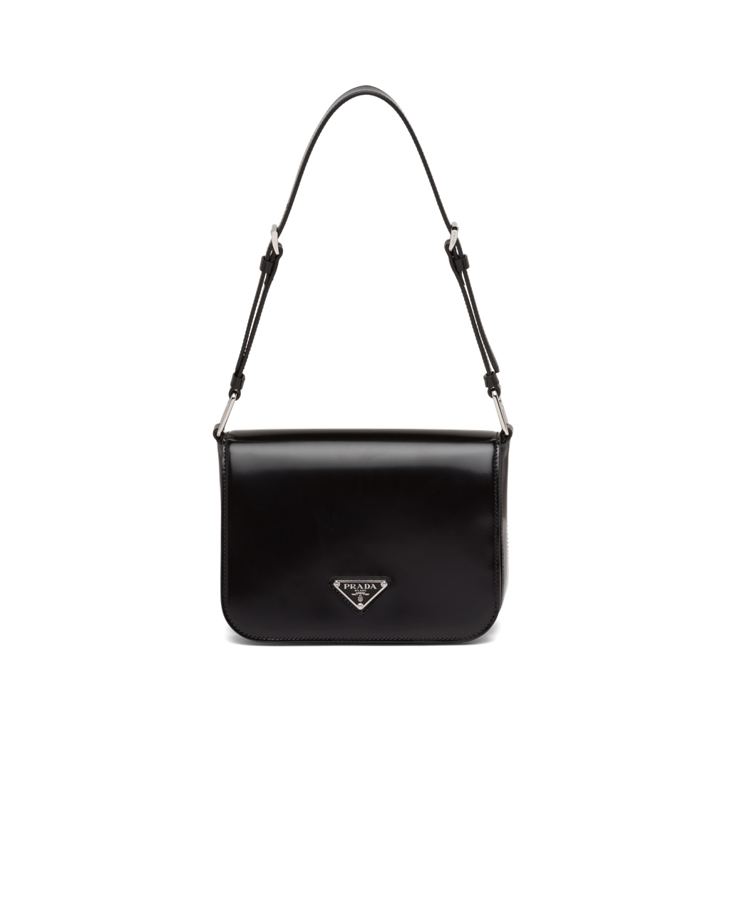 Prada Brushed Kozene Shoulder Bag Čierne | RFXBPS546