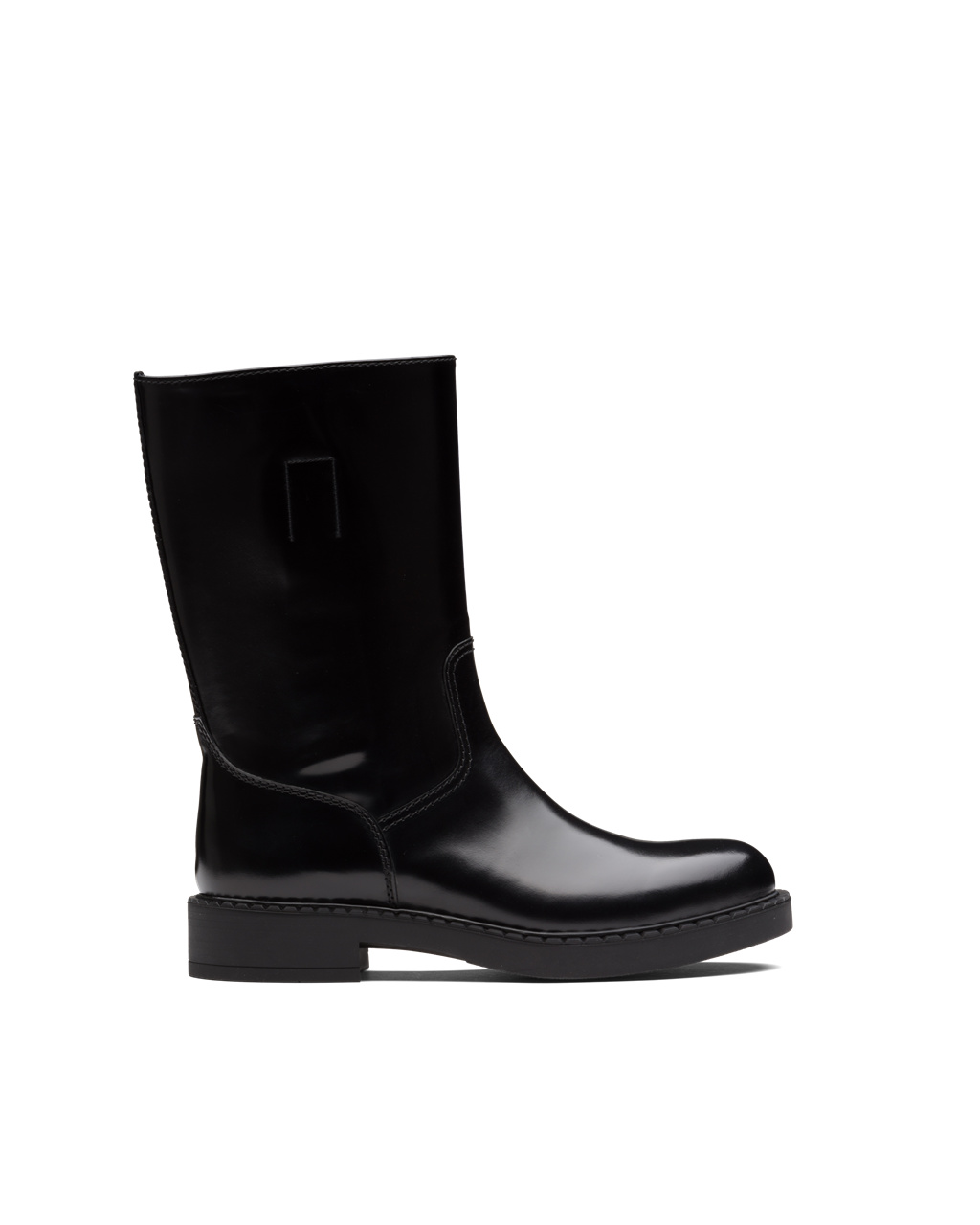 Prada Brushed Kozene Stredne-calf Boots Čierne | UXMDSL306