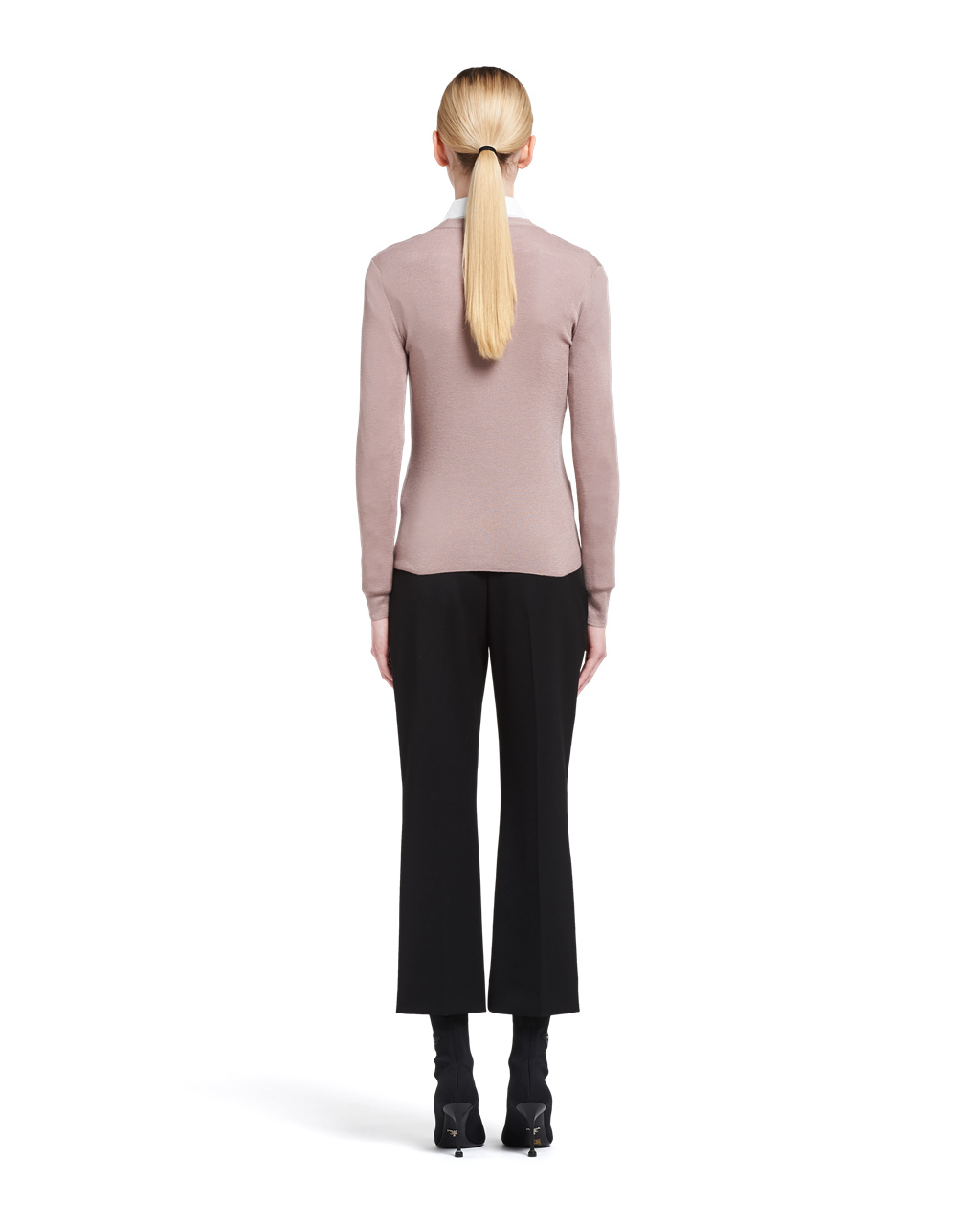 Prada Cashmere And Silk Cardigan Mauve | DSBQVI078