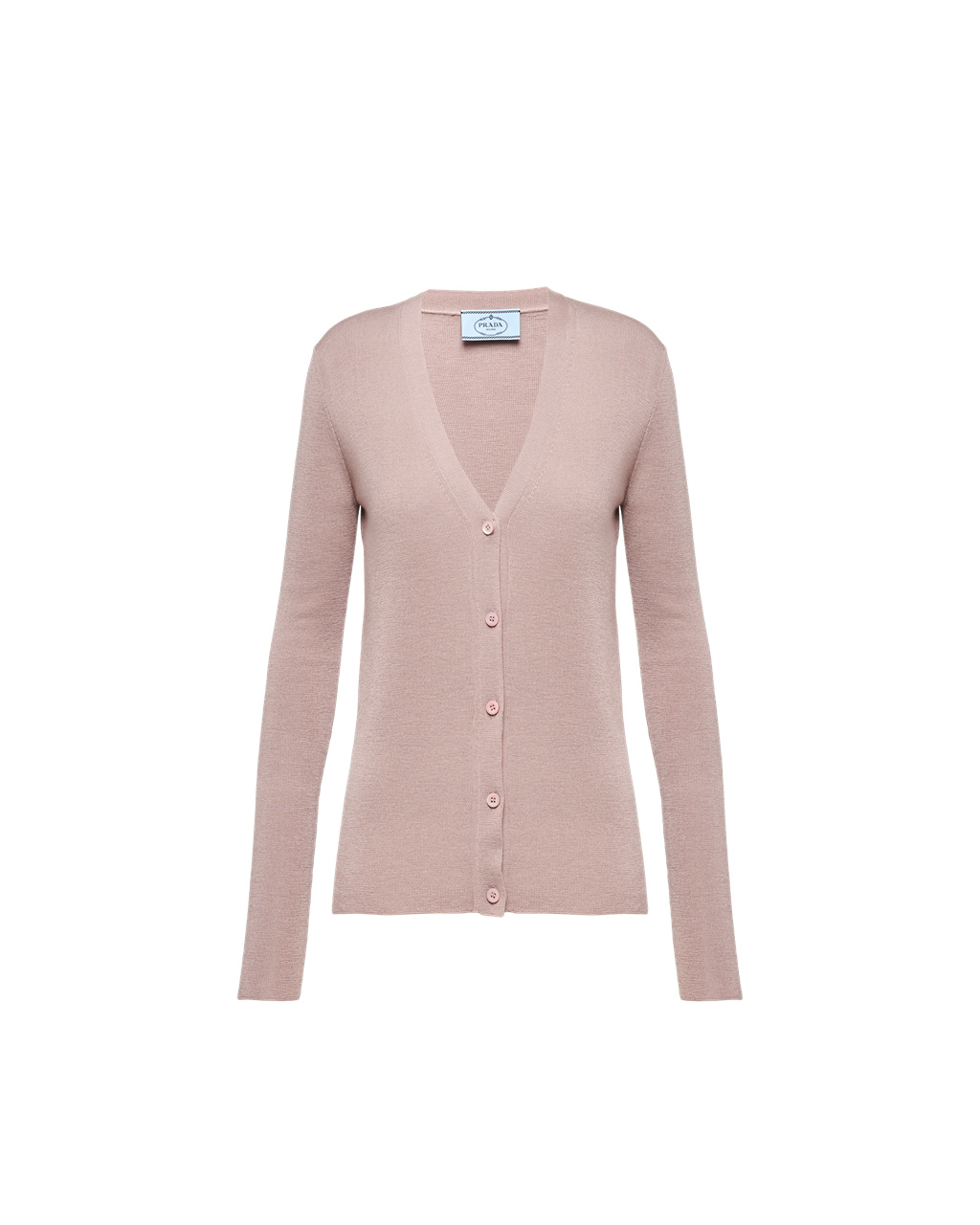 Prada Cashmere And Silk Cardigan Mauve | DSBQVI078