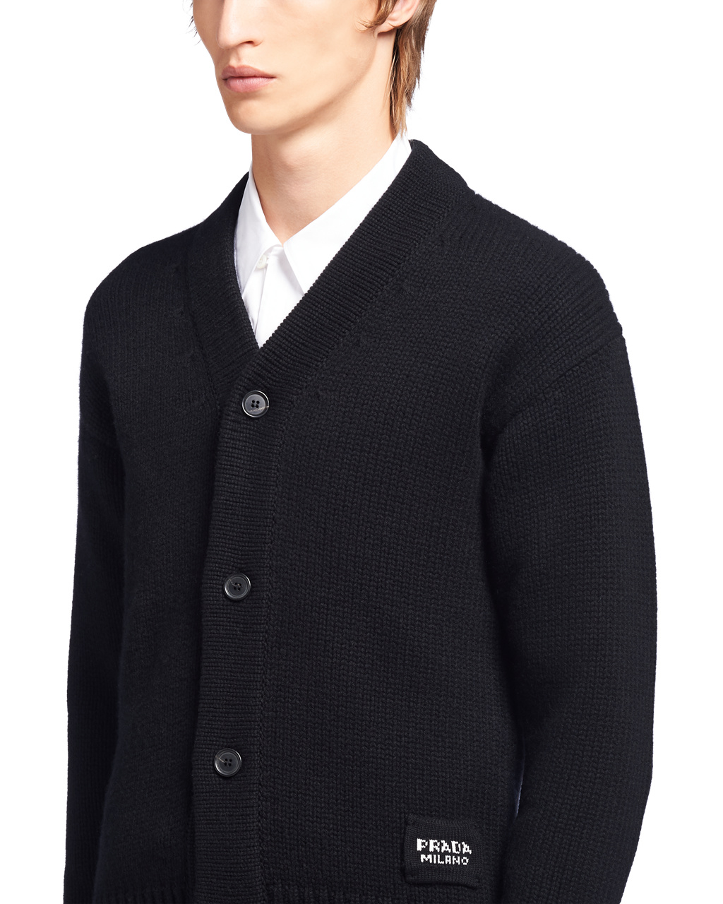 Prada Cashmere Knit Cardigan Čierne | MQWNLV937