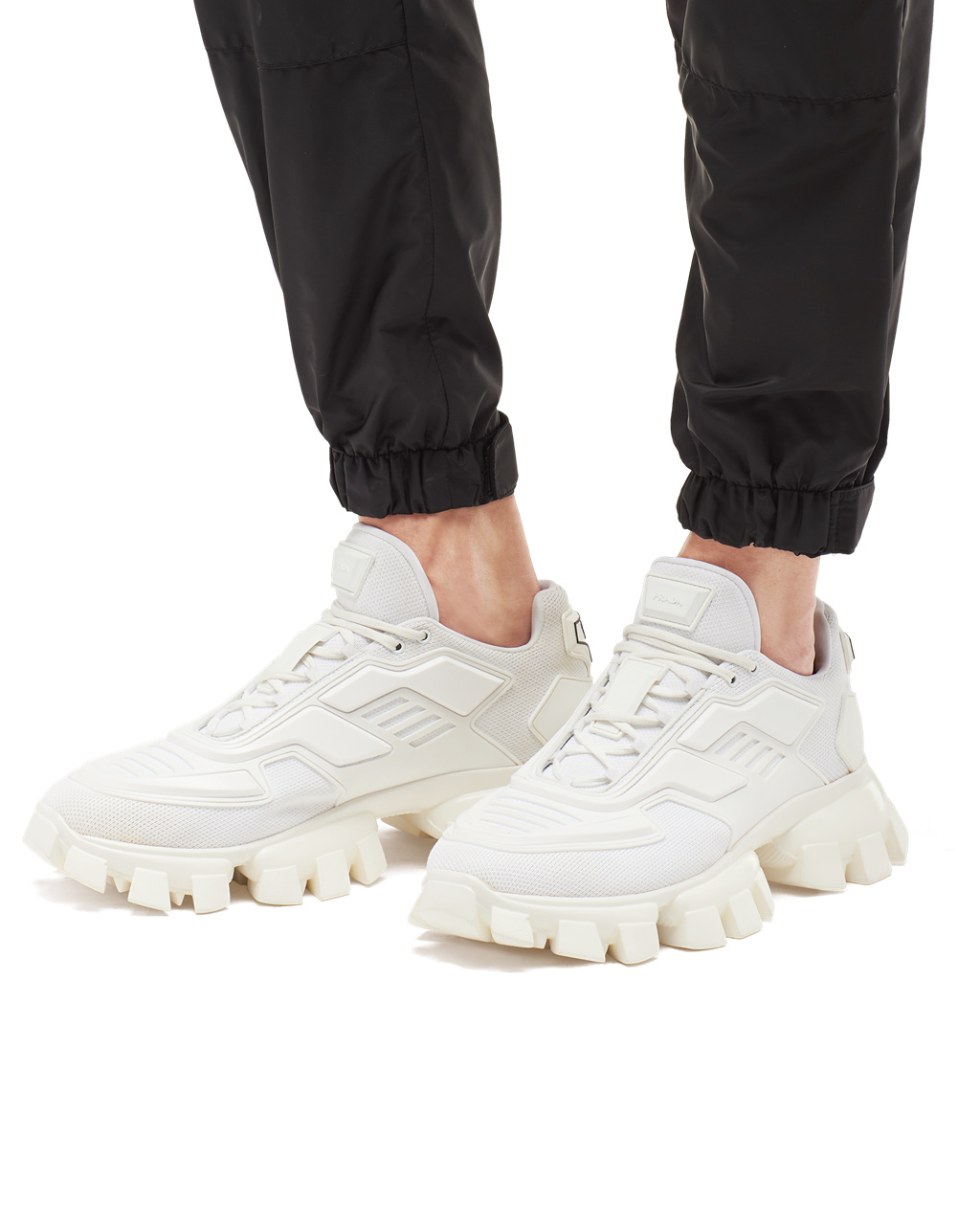 Prada Cloudbust Thunder Technical Fabric Sneakers Biele | WYZCEP349