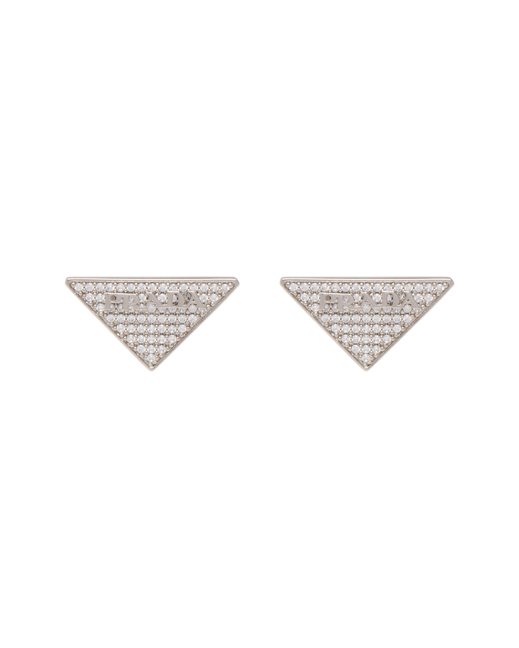 Prada Crystal Logo Jewels Zirconia Earrings Crystal | EYGBNT057