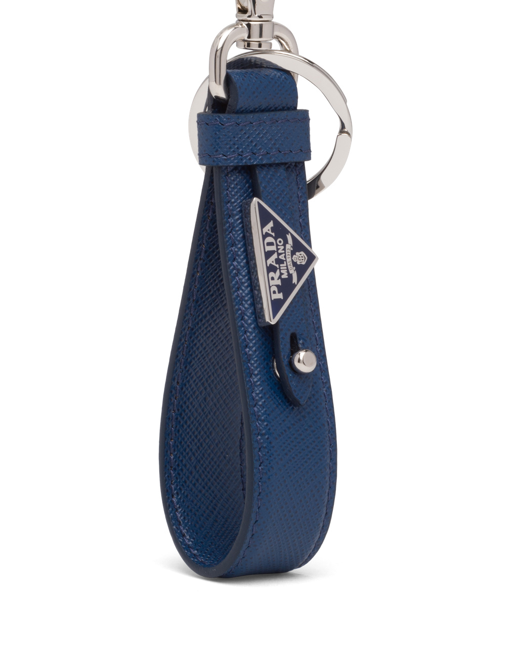 Prada Customized Saffiano Kozene Keychain Bluette | JVPXOF732