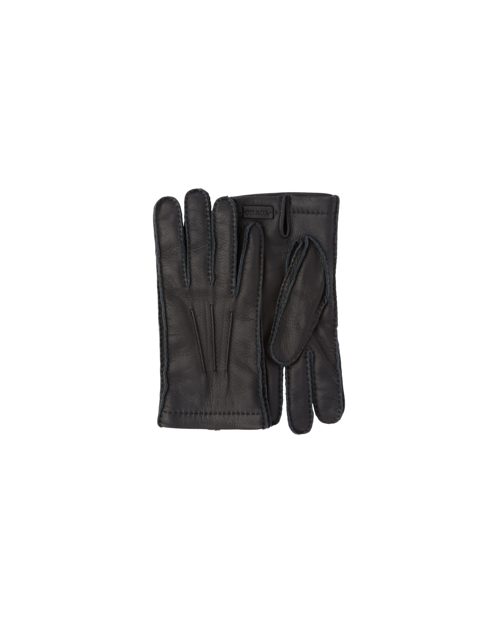 Prada Deer Kozene Gloves Čierne | PCZJDL472