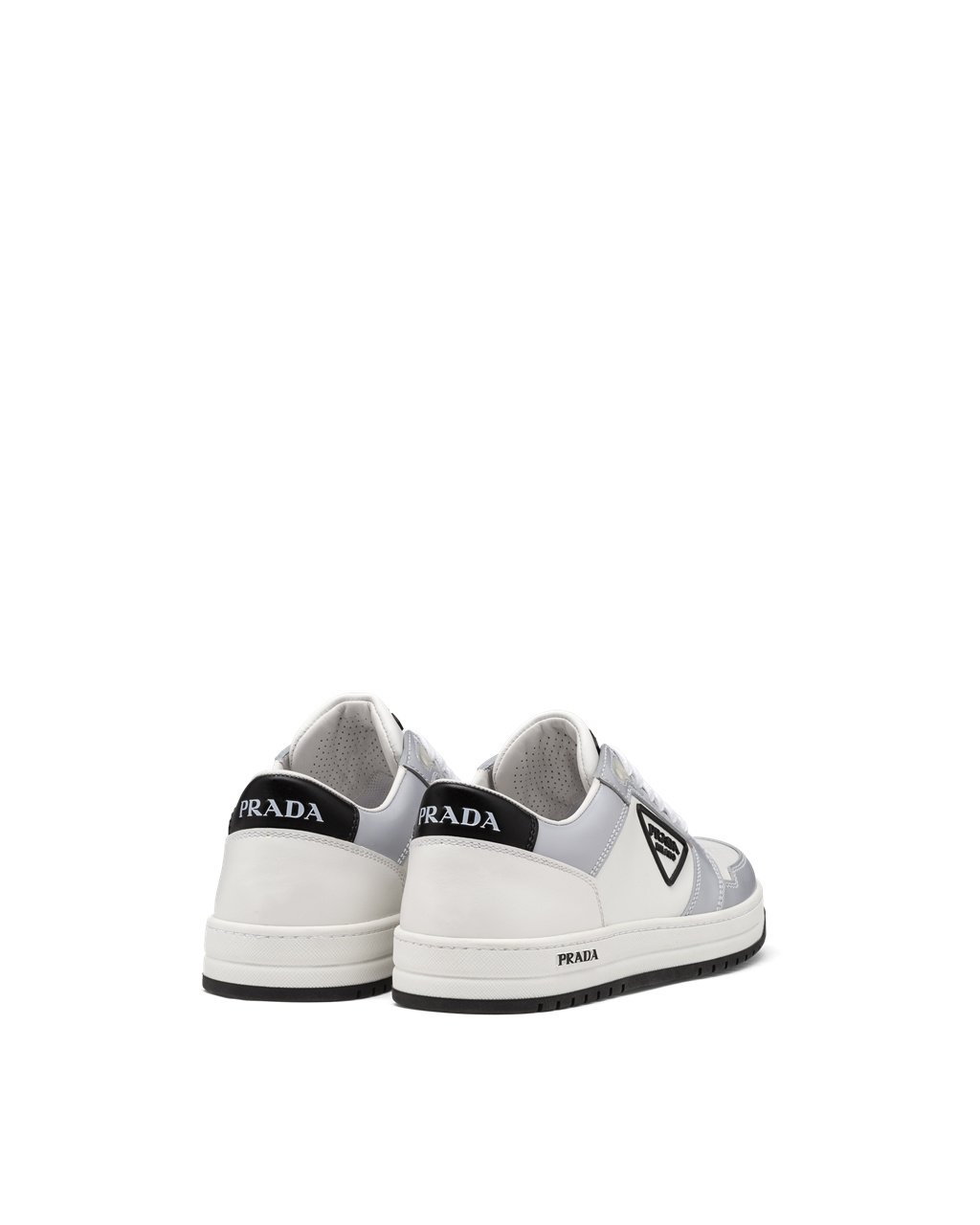 Prada District Perforated Kozene Sneakers Biele Modre | PBJGTI824