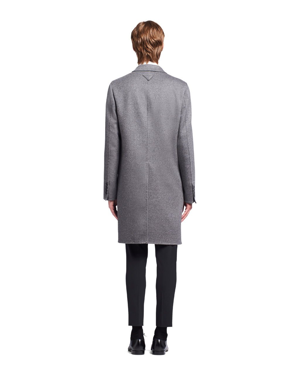 Prada Double Cashmere Coat Slate Gray | HTVGJM046