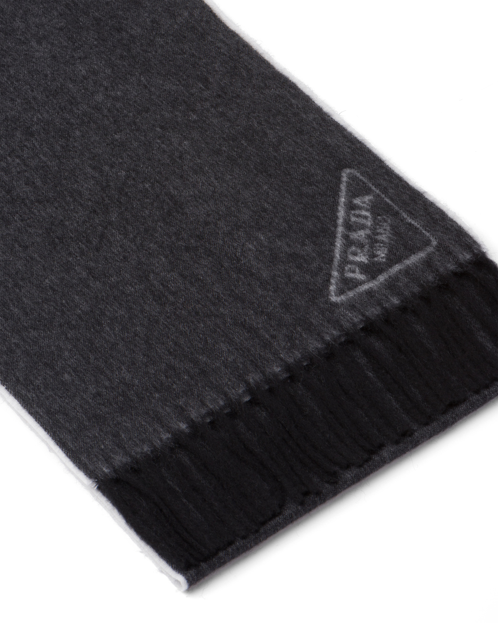 Prada Double Cashmere Scarf Čierne Biele | USODPC082