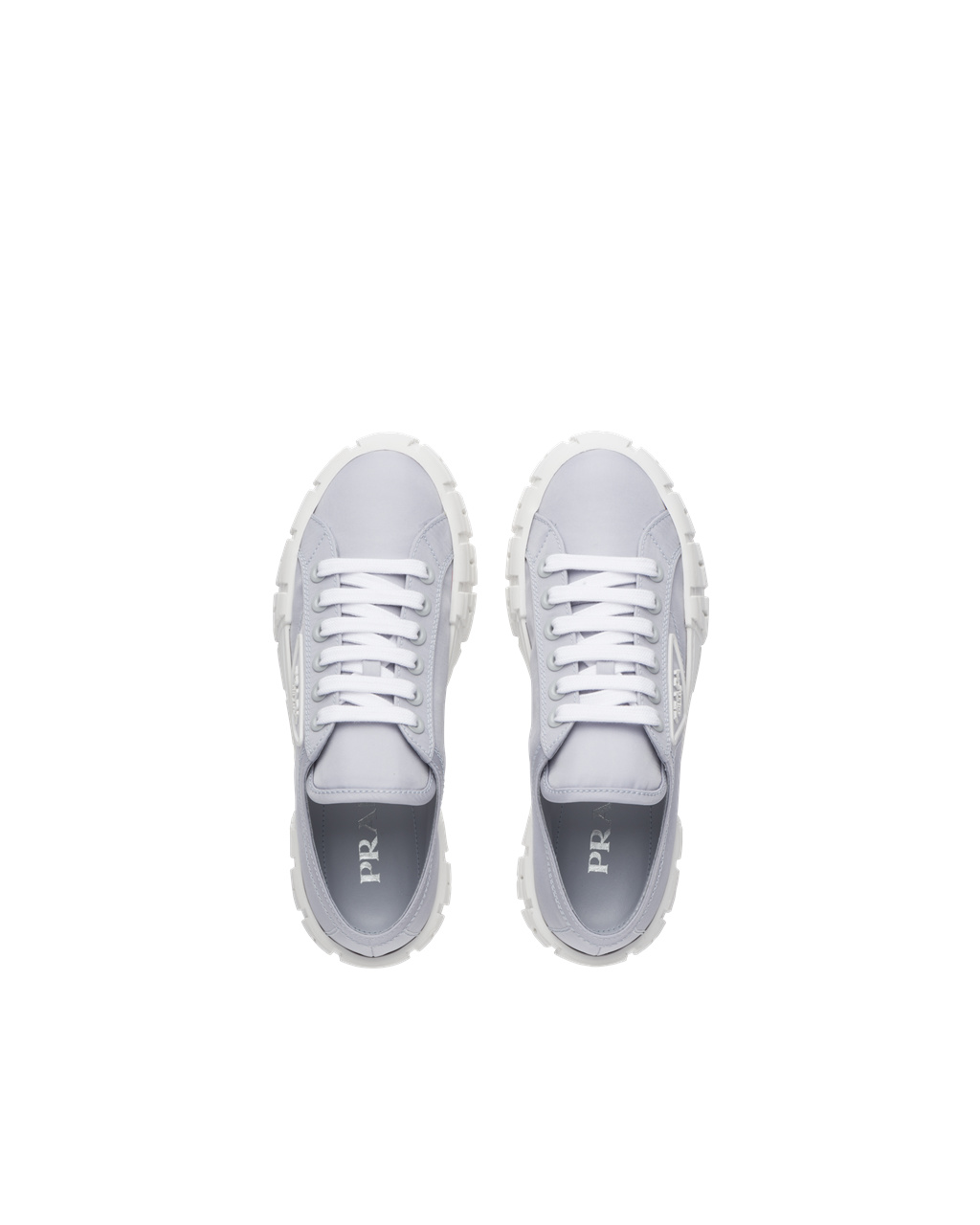 Prada Double Wheel Nylon Gabardine Sneakers Modre | DEMIQZ892