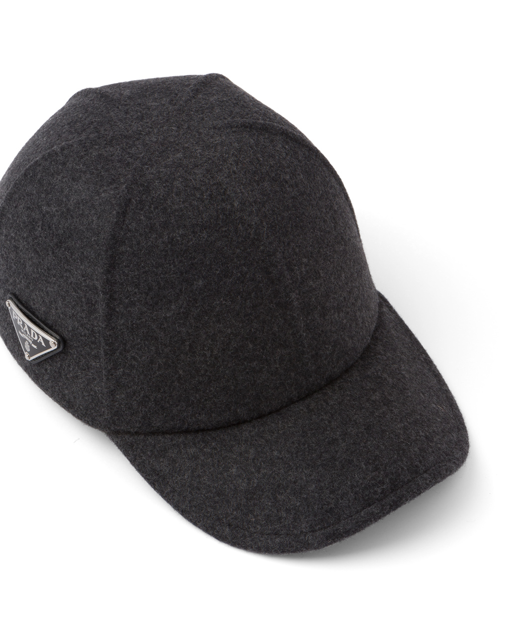 Prada Felt Baseball Cap Anthracite Gray | ZQYMFP498