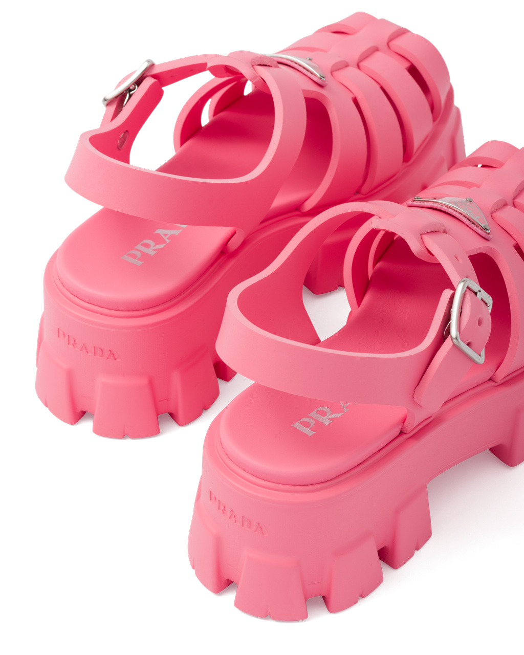 Prada Foam Rubber Sandals Ruzove | GIEAHB430