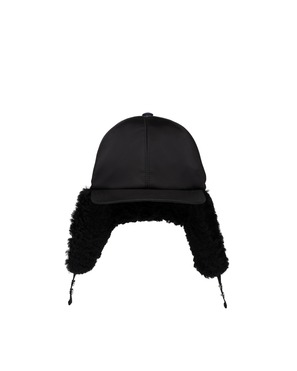 Prada Fur-trimmed Nylon Hat Čierne | DJVLYQ362