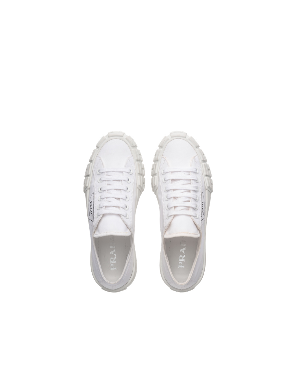 Prada Gabardine Fabric Sneakers Biele | XNRGVS320