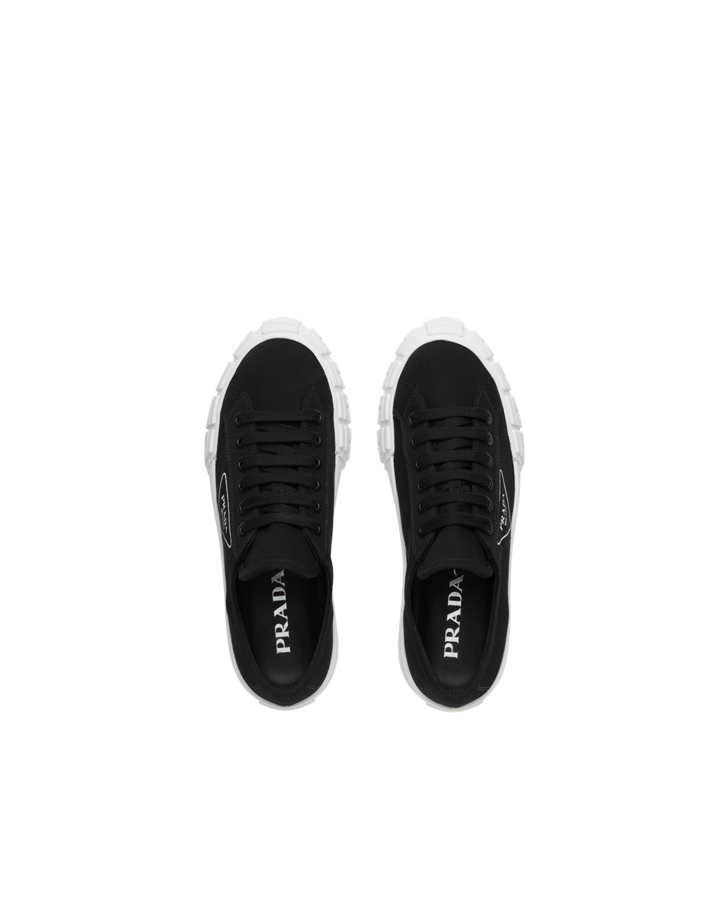 Prada Gabardine Fabric Sneakers Čierne Biele | IUPDMF980