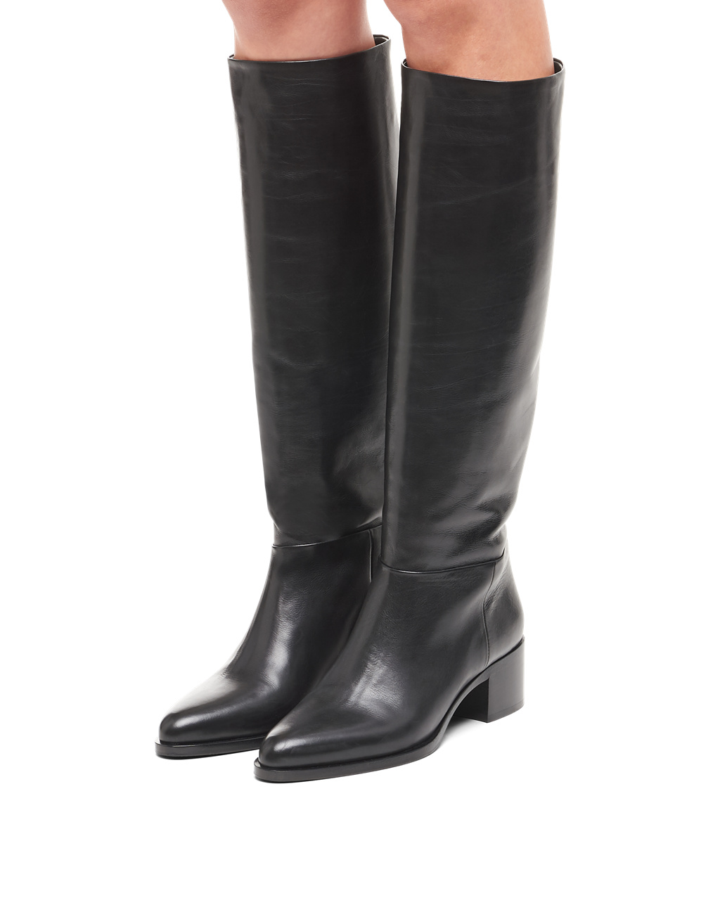 Prada Kozene Boots Čierne | SJMCVD235