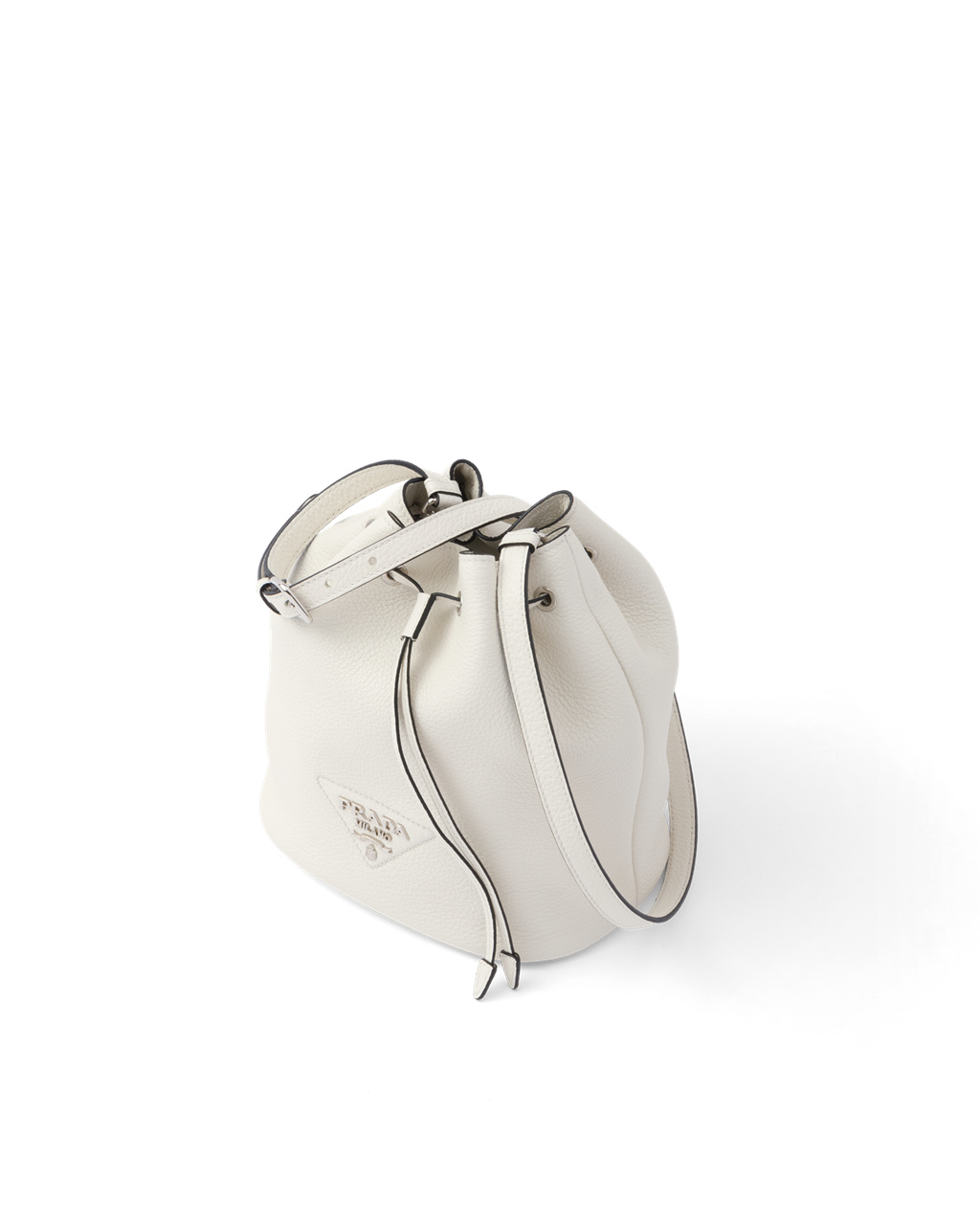 Prada Kozene Bucket Bag Biele | PFYDBS650