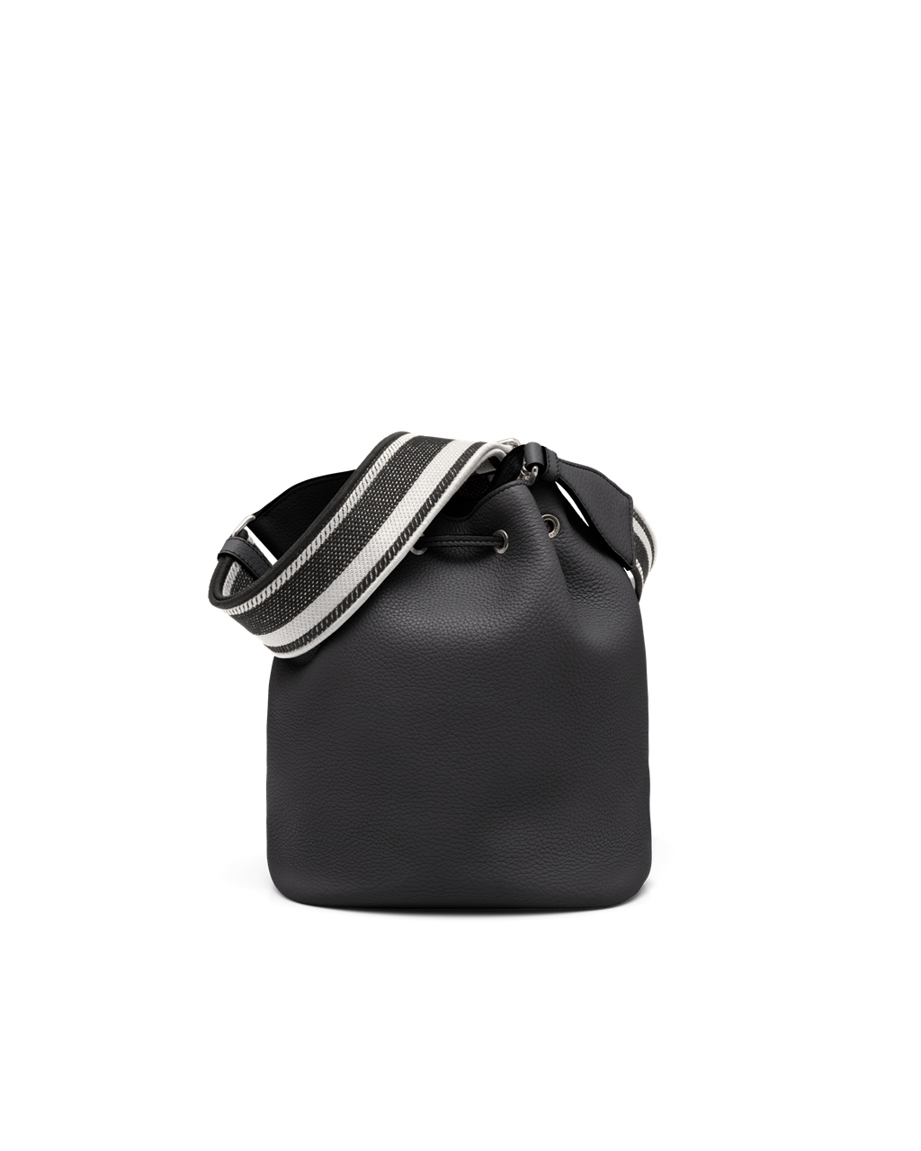 Prada Kozene Bucket Bag Čierne | EQCDLG892