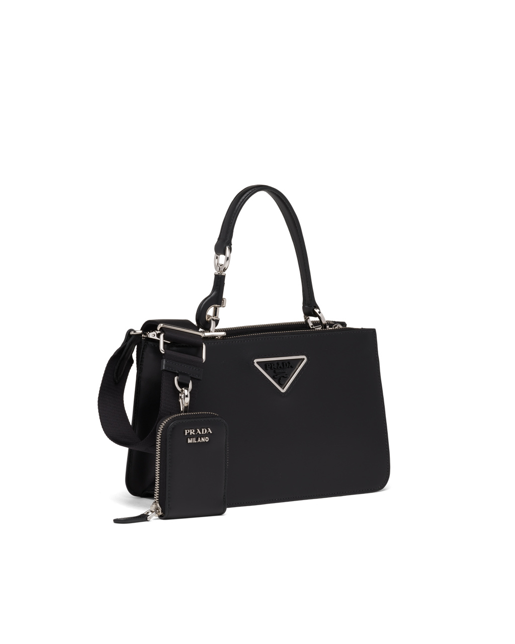 Prada Kozene Handbag Čierne | SGYUZF935