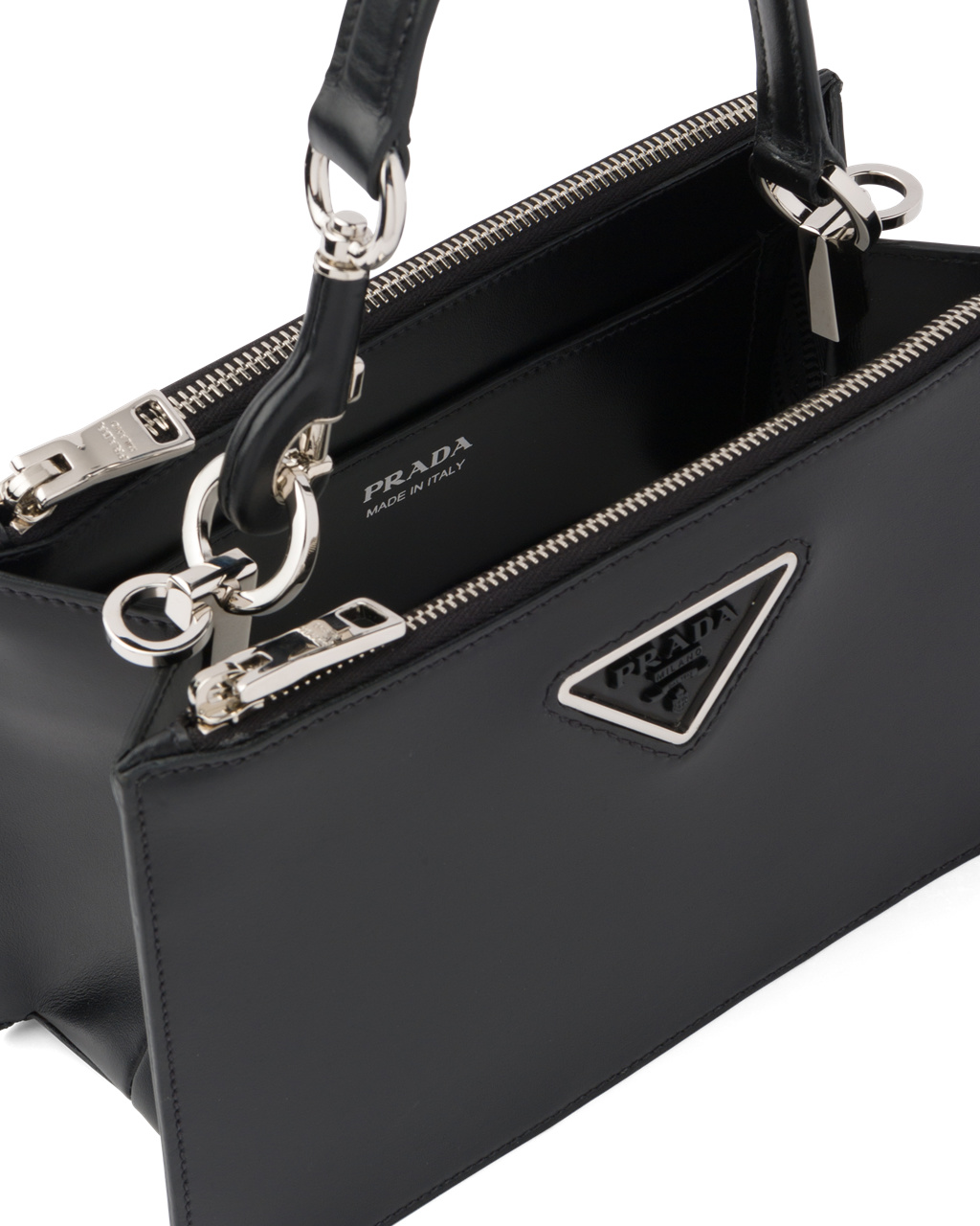 Prada Kozene Handbag Čierne | SGYUZF935