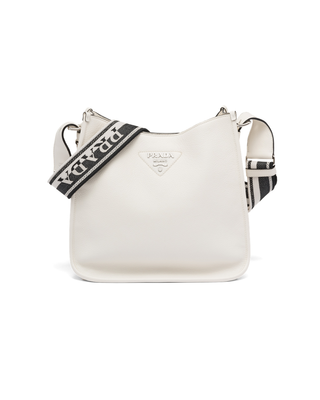 Prada Kozene Hobo Bag Biele | VSQBDF018