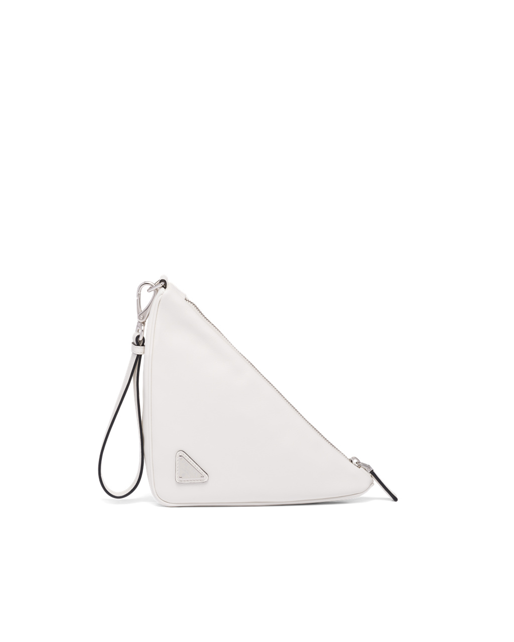 Prada Kozene Prada Triangle Pouch Biele | SUCVHO586