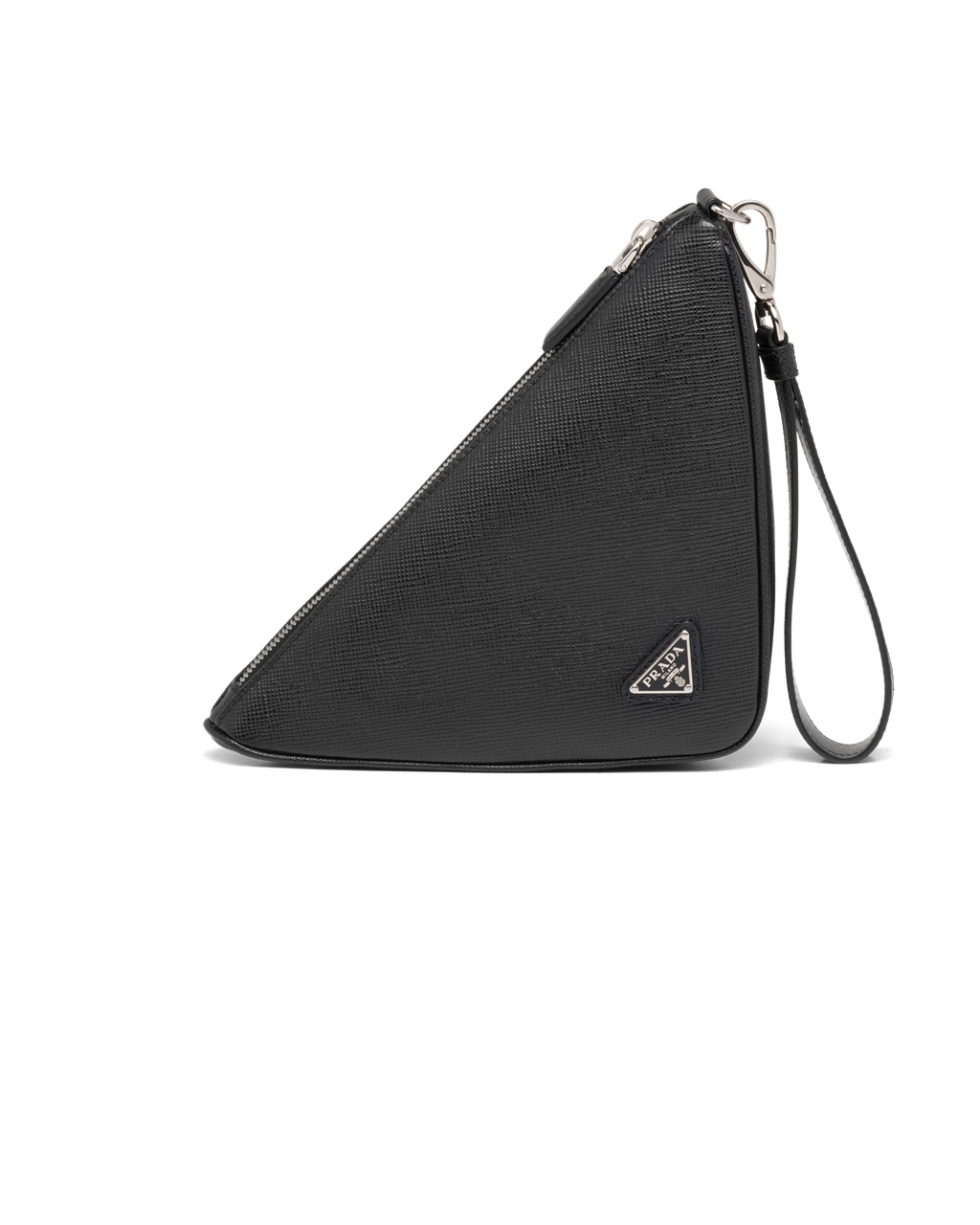 Prada Kozene Prada Triangle Pouch Čierne | GBCXYS874