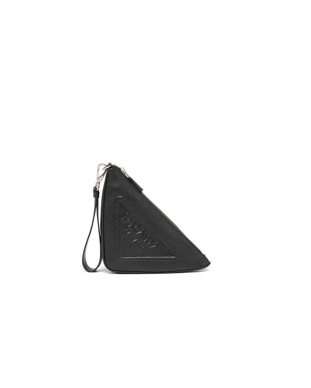 Prada Kozene Prada Triangle Pouch Čierne | GBCXYS874