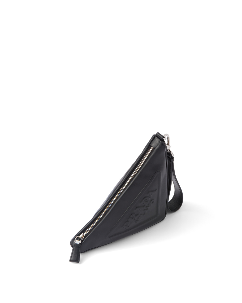 Prada Kozene Prada Triangle Pouch Čierne | ZCKHGJ210