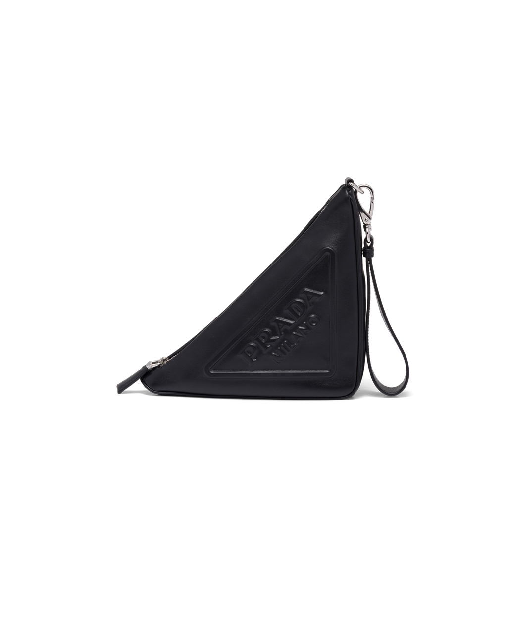 Prada Kozene Prada Triangle Pouch Čierne | ZCKHGJ210