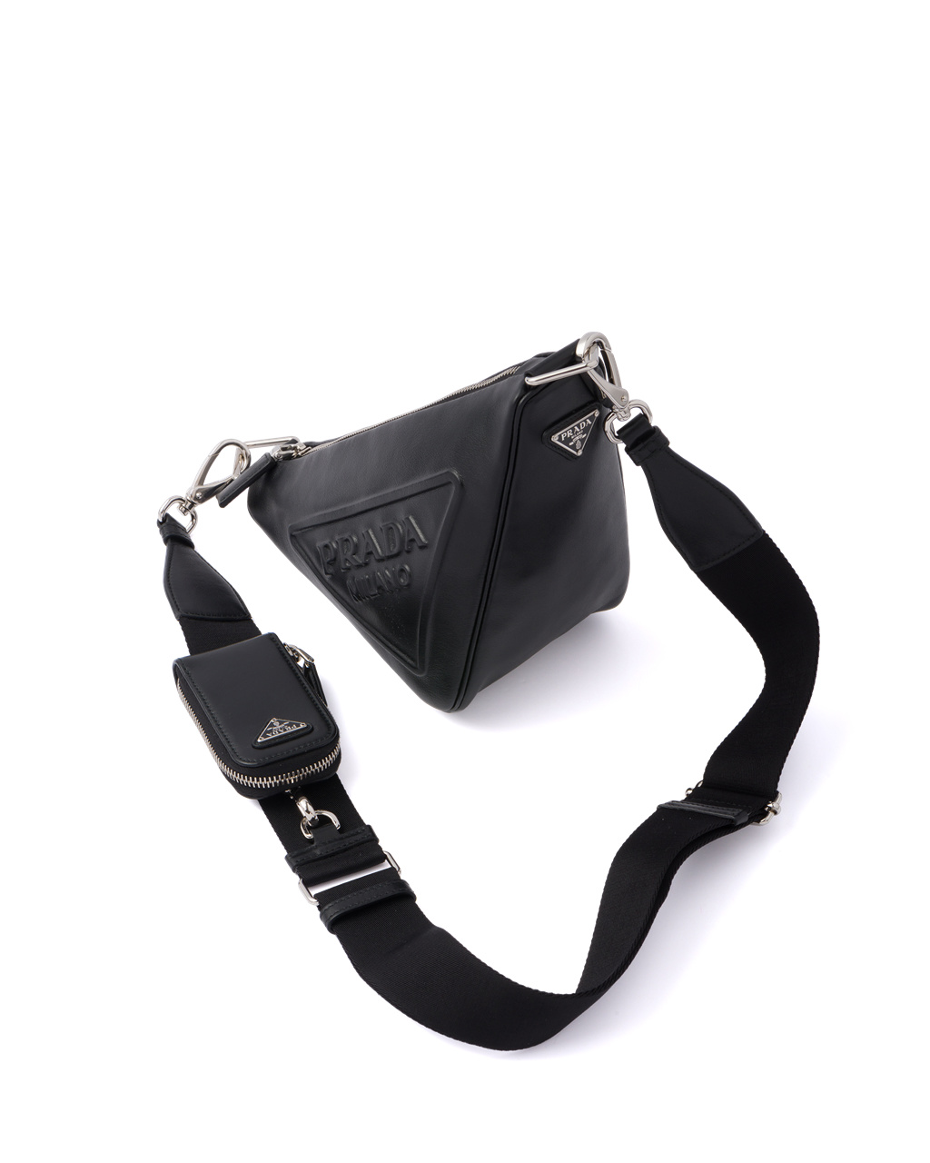 Prada Kozene Prada Triangle Shoulder Bag Čierne | XCNMWT493