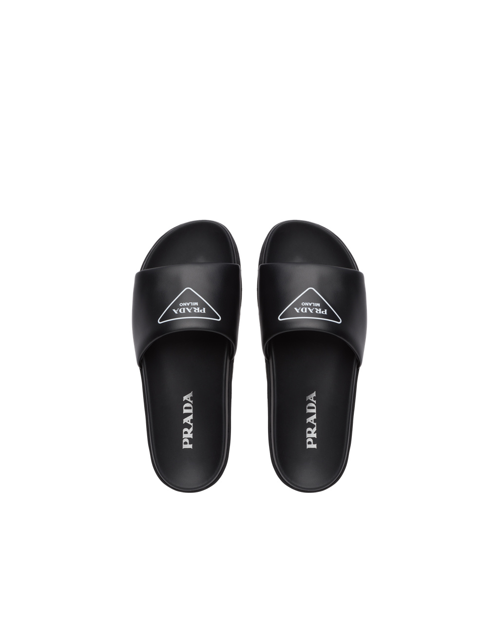 Prada Kozene Slides Čierne | FKAEBI439