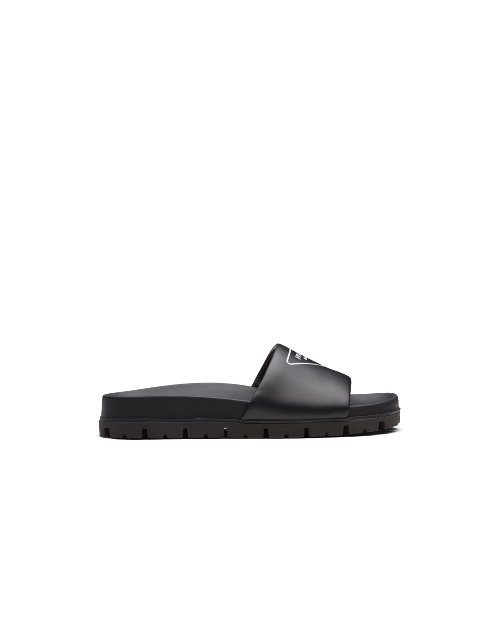 Prada Kozene Slides Čierne | FKAEBI439