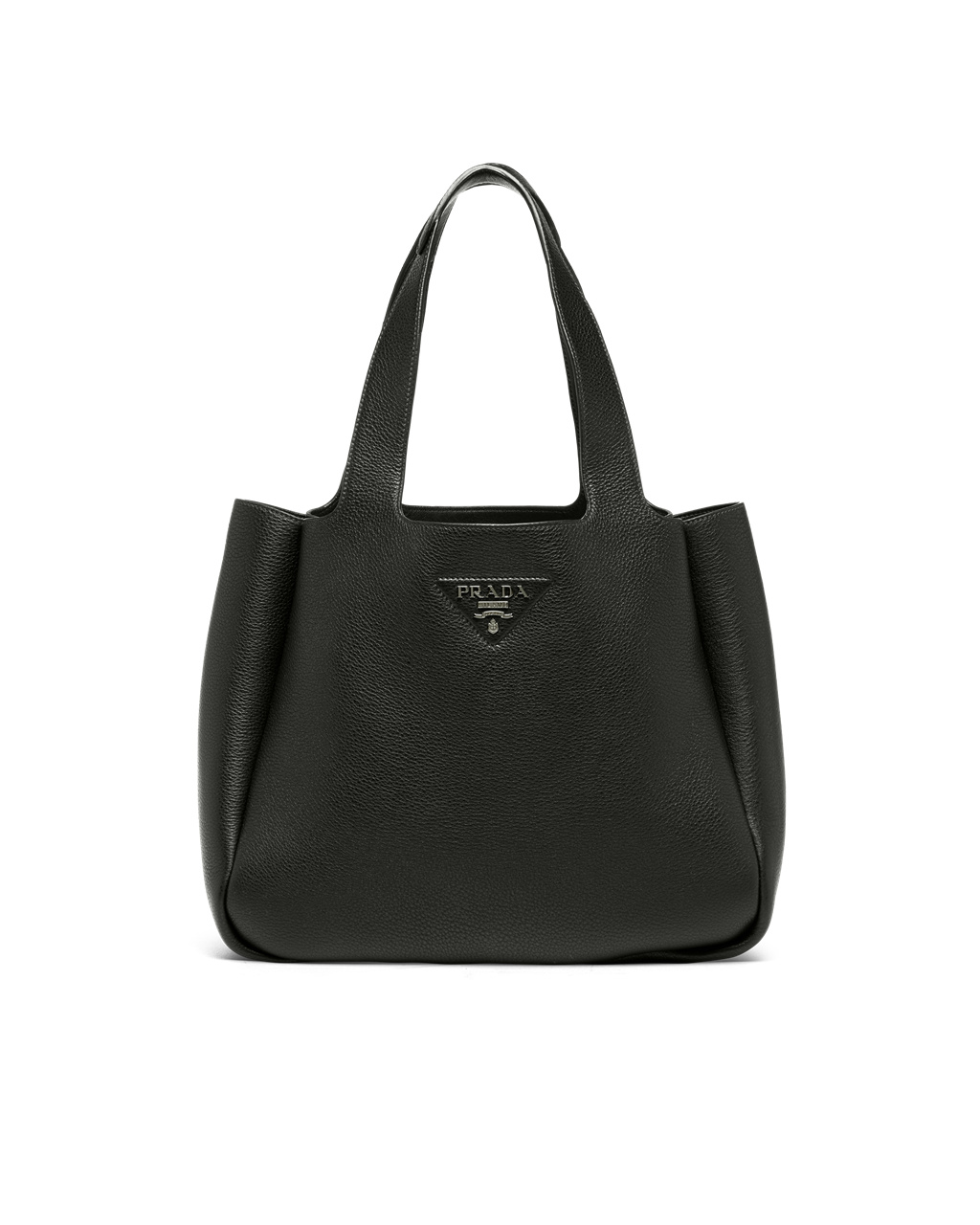 Prada Kozene Tote Čierne | PQWZLT537